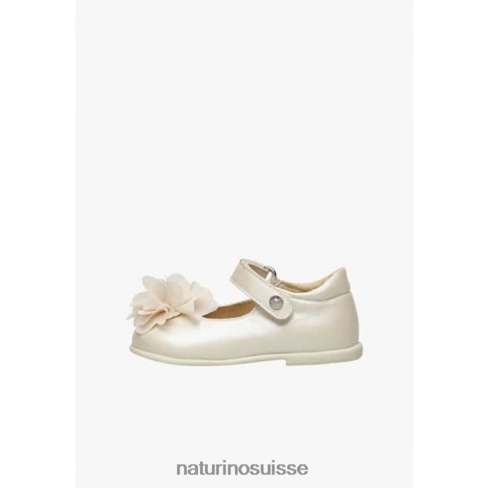 enfants pensivement T88FLL529 Naturino ballerines en cuir beige