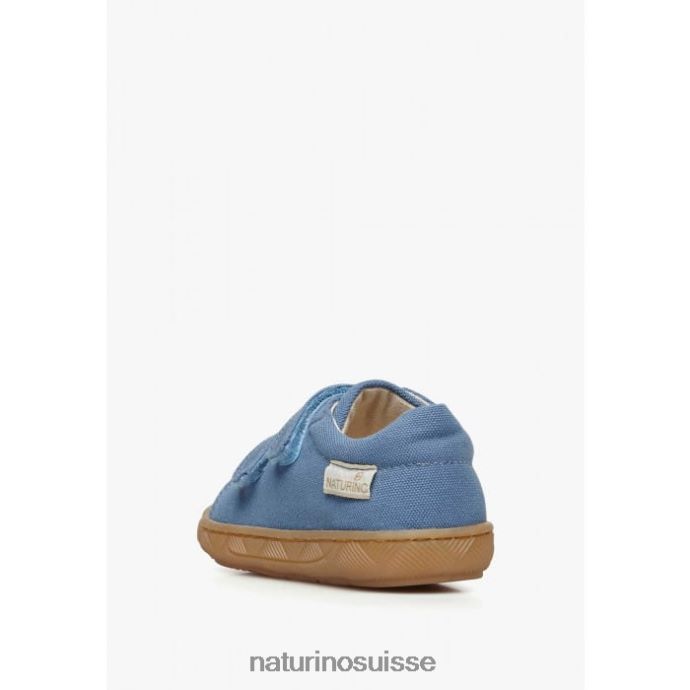 enfants arbia vl biologique T88FLL23 Naturino baskets en tissu bio bleu clair