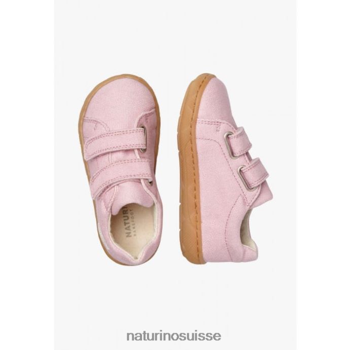 enfants arbia vl biologique T88FLL24 Naturino baskets en tissu bio rose