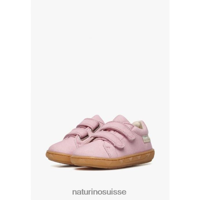 enfants arbia vl biologique T88FLL24 Naturino baskets en tissu bio rose