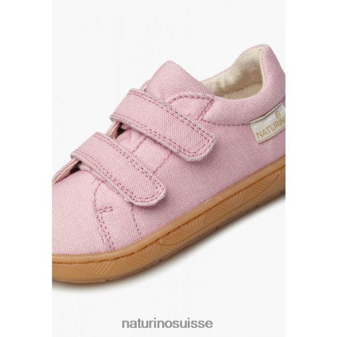enfants arbia vl biologique T88FLL24 Naturino baskets en tissu bio rose