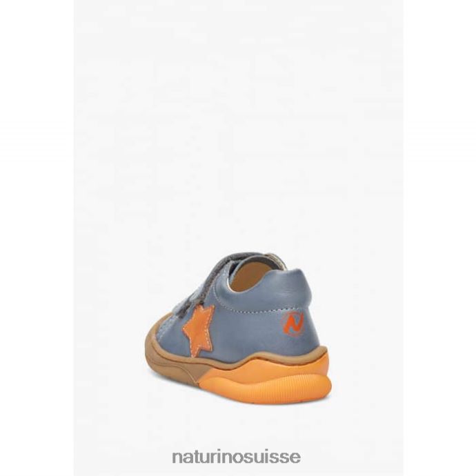 enfants bébé vl T88FLL213 Naturino baskets à enfiler en cuir bleu