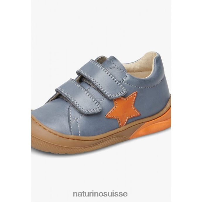 enfants bébé vl T88FLL213 Naturino baskets à enfiler en cuir bleu