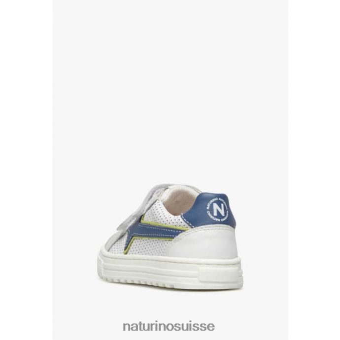 enfants blitz vl. T88FLL390 Naturino baskets en cuir et daim gris-bleu
