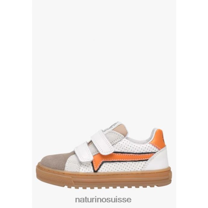 enfants blitz vl. T88FLL453 Naturino baskets en cuir et daim gris-gris tourterelle