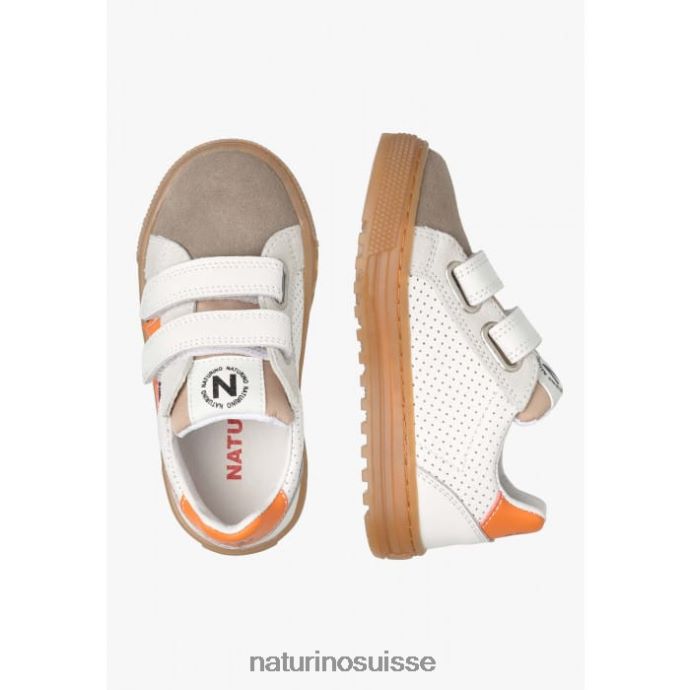 enfants blitz vl. T88FLL453 Naturino baskets en cuir et daim gris-gris tourterelle