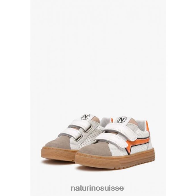 enfants blitz vl. T88FLL453 Naturino baskets en cuir et daim gris-gris tourterelle