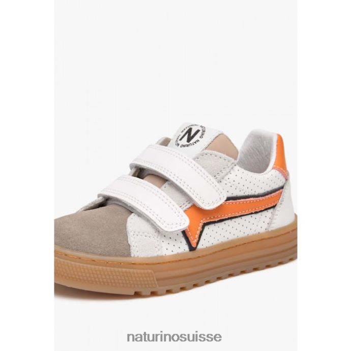 enfants blitz vl. T88FLL453 Naturino baskets en cuir et daim gris-gris tourterelle