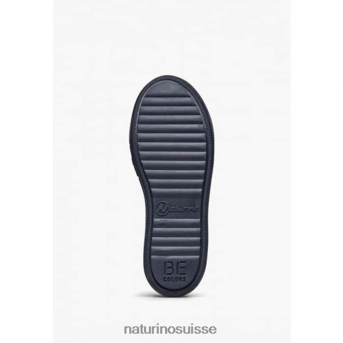enfants caleb vl T88FLL435 Naturino baskets en cuir nappa et daim marine