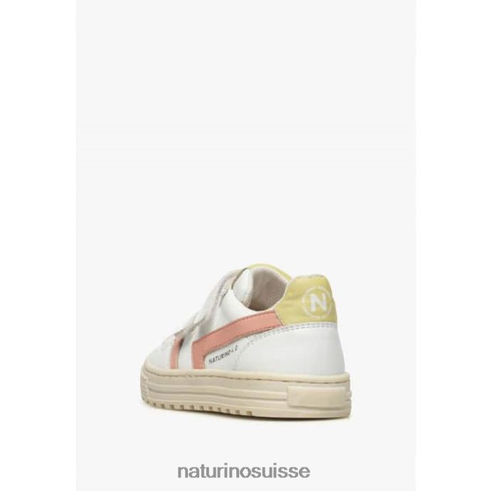 enfants ceonia vl. T88FLL46 Naturino baskets en similicuir blanc-rose poudré