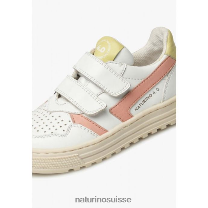 enfants ceonia vl. T88FLL46 Naturino baskets en similicuir blanc-rose poudré