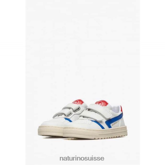 enfants ceonia vl. T88FLL48 Naturino baskets en similicuir blanc-bleu ciel