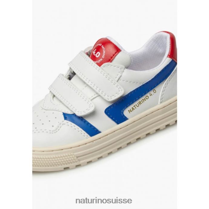 enfants ceonia vl. T88FLL48 Naturino baskets en similicuir blanc-bleu ciel