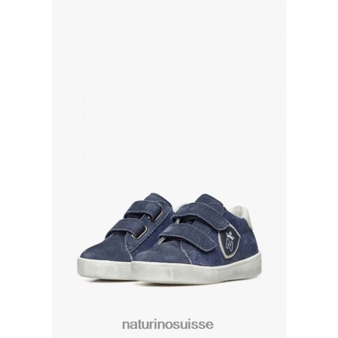enfants corée 2 vl T88FLL446 Naturino baskets en tissu bleu