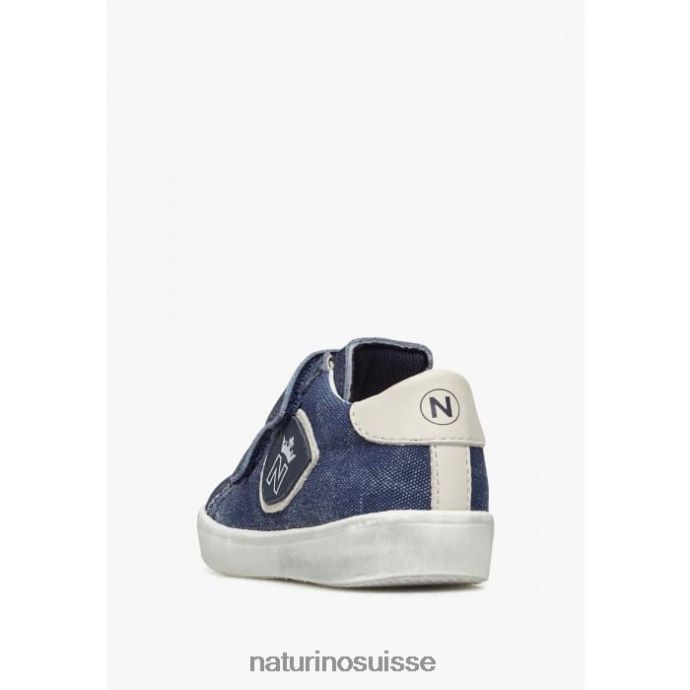 enfants corée 2 vl T88FLL446 Naturino baskets en tissu bleu
