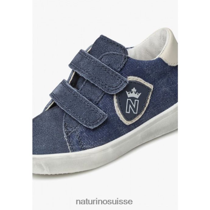 enfants corée 2 vl T88FLL446 Naturino baskets en tissu bleu