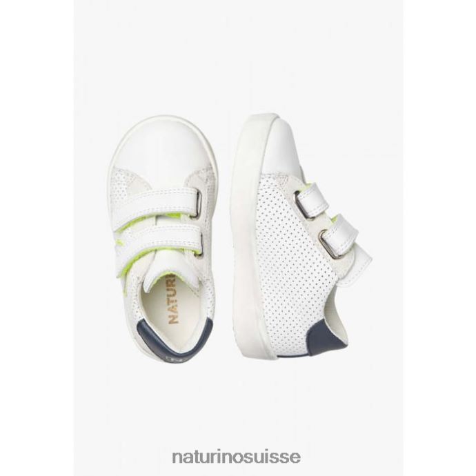 enfants corée 2 vl T88FLL508 Naturino baskets en cuir blanc