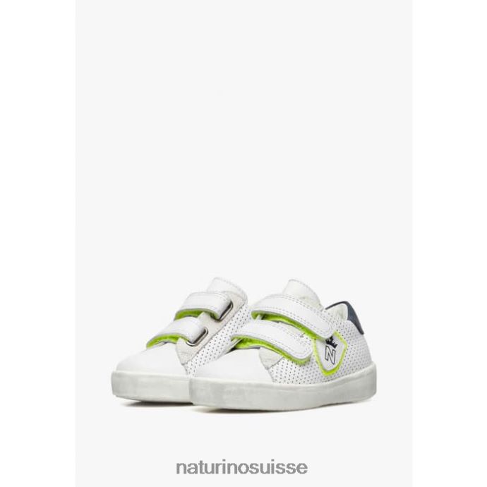 enfants corée 2 vl T88FLL508 Naturino baskets en cuir blanc