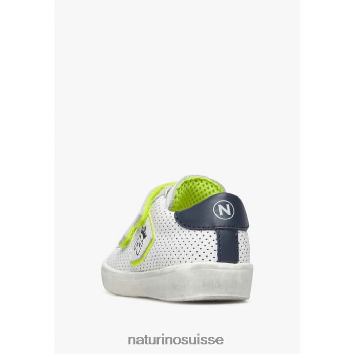 enfants corée 2 vl T88FLL508 Naturino baskets en cuir blanc