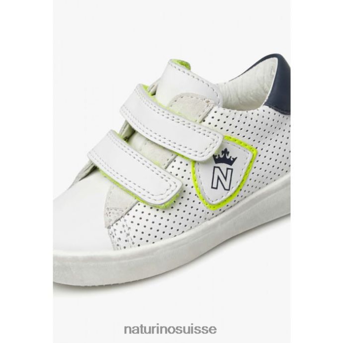 enfants corée 2 vl T88FLL508 Naturino baskets en cuir blanc