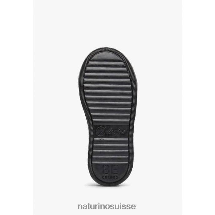 enfants esprits vl. T88FLL361 Naturino baskets en cuir perforé avec étoile noir