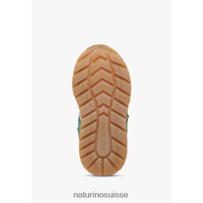 enfants evon vl T88FLL442 Naturino baskets en daim et tissu gris-crème