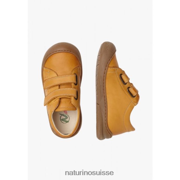 enfants gabby vl T88FLL434 Naturino chaussures premiers pas en cuir nappa orange
