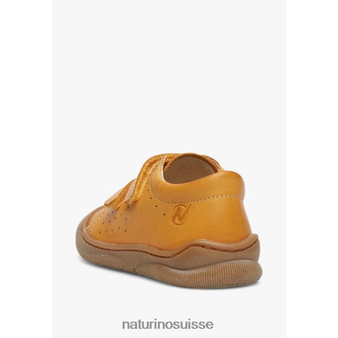 enfants gabby vl T88FLL434 Naturino chaussures premiers pas en cuir nappa orange