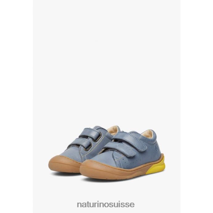 enfants gabby vl T88FLL436 Naturino chaussures premiers pas en cuir nappa bleu clair