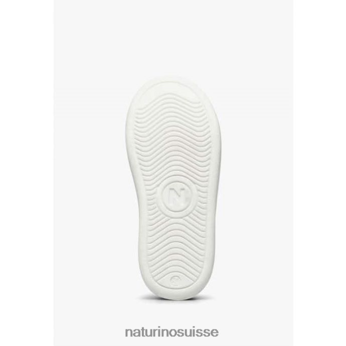 enfants hassel 2 vl. T88FLL439 Naturino baskets en cuir blanc-platine