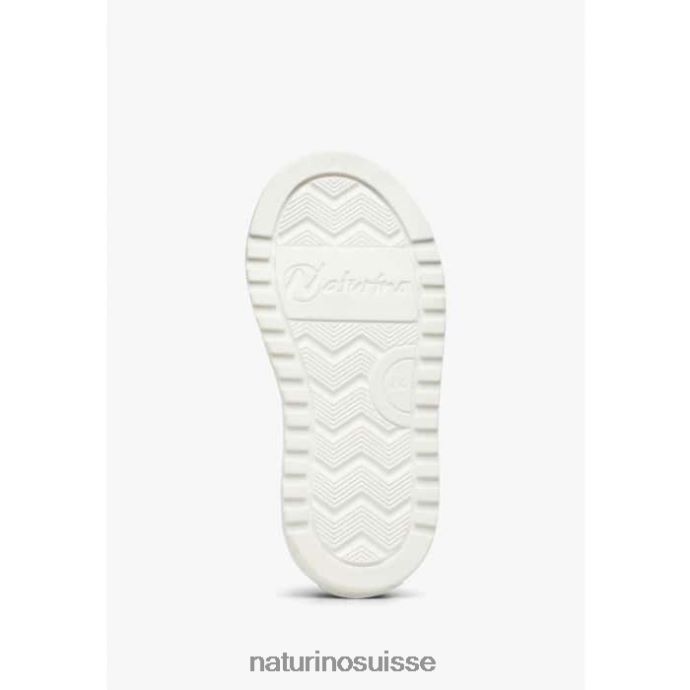 enfants hess vl. T88FLL426 Naturino baskets en cuir or blanc