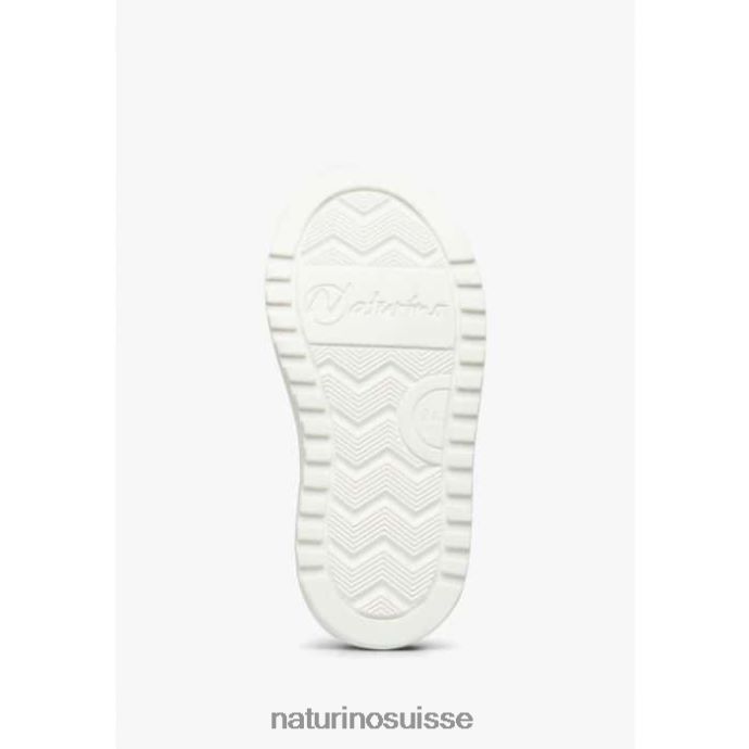 enfants hess vl. T88FLL451 Naturino baskets en cuir et daim blanc-bleu clair