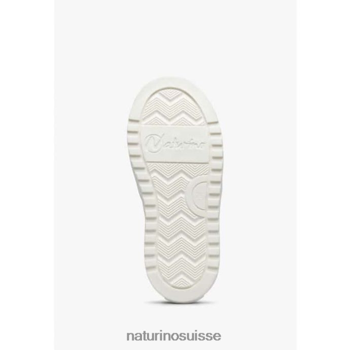 enfants hess vl. T88FLL513 Naturino baskets en cuir blanc-rose poudré