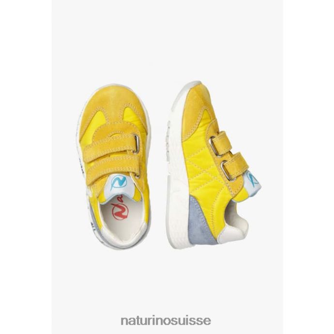enfants jesko vl. T88FLL373 Naturino baskets en daim et tissu technique jaune