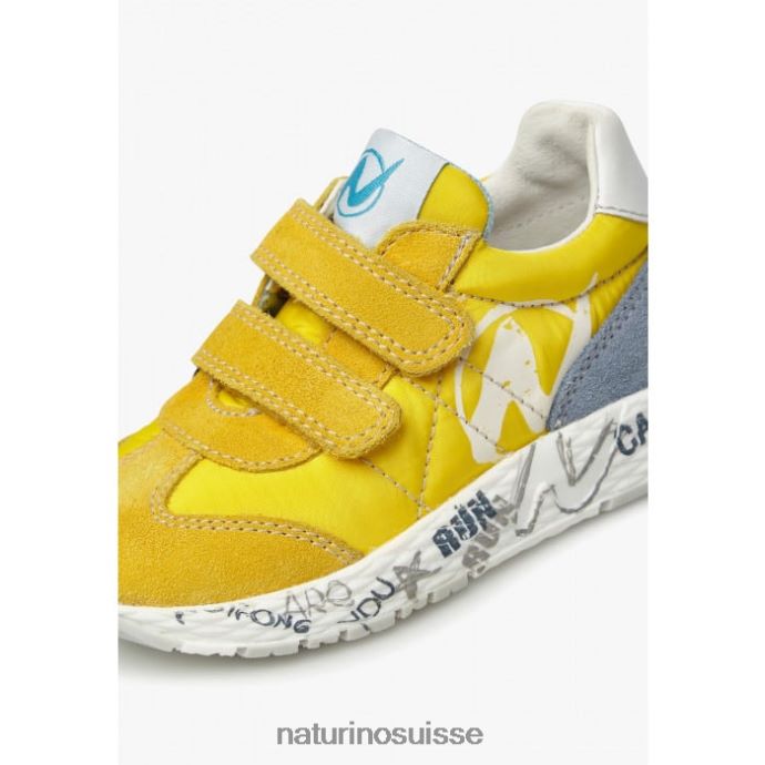 enfants jesko vl. T88FLL373 Naturino baskets en daim et tissu technique jaune