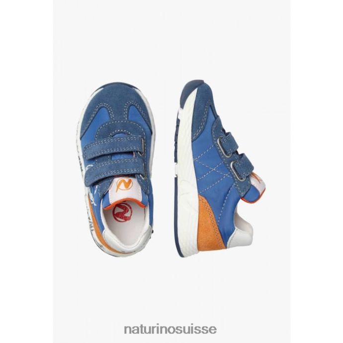 enfants jesko vl. T88FLL420 Naturino baskets en daim et tissu technique bleu clair