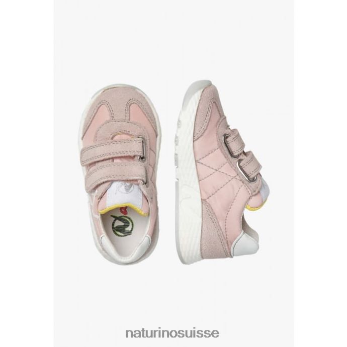 enfants jesko vl. T88FLL437 Naturino baskets en tissu technique et daim rose