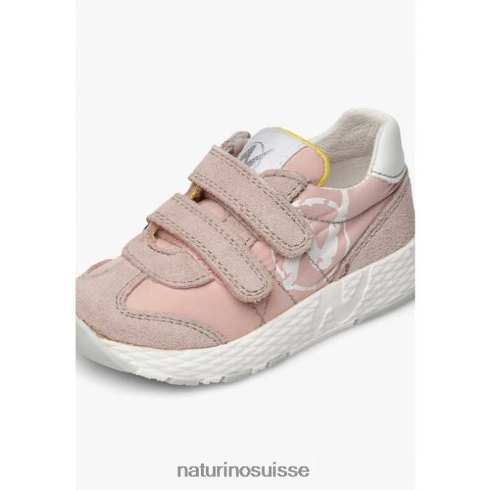 enfants jesko vl. T88FLL437 Naturino baskets en tissu technique et daim rose