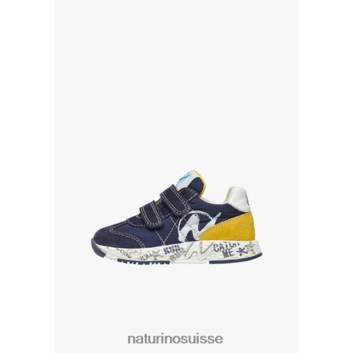 enfants jesko vl. T88FLL504 Naturino baskets en daim et tissu technique marine