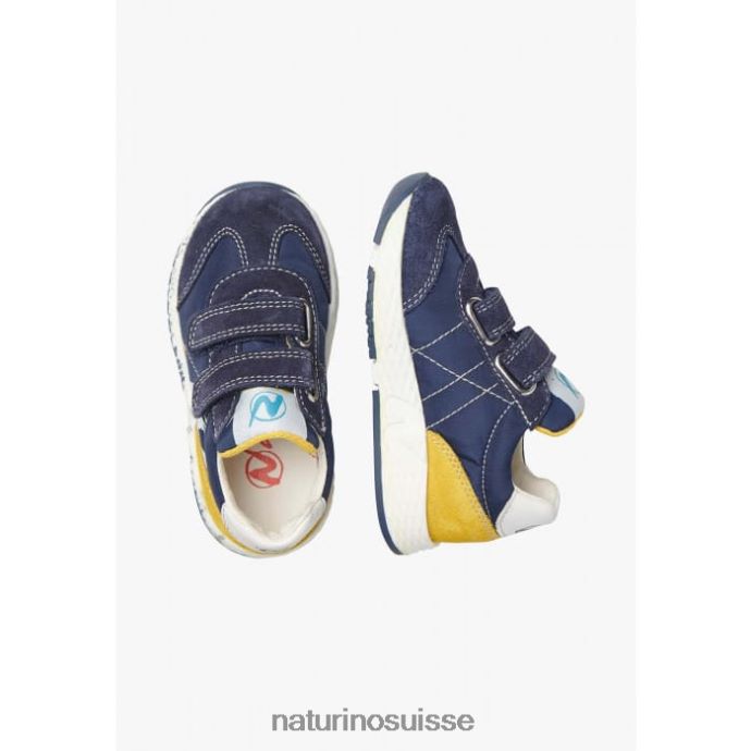 enfants jesko vl. T88FLL504 Naturino baskets en daim et tissu technique marine