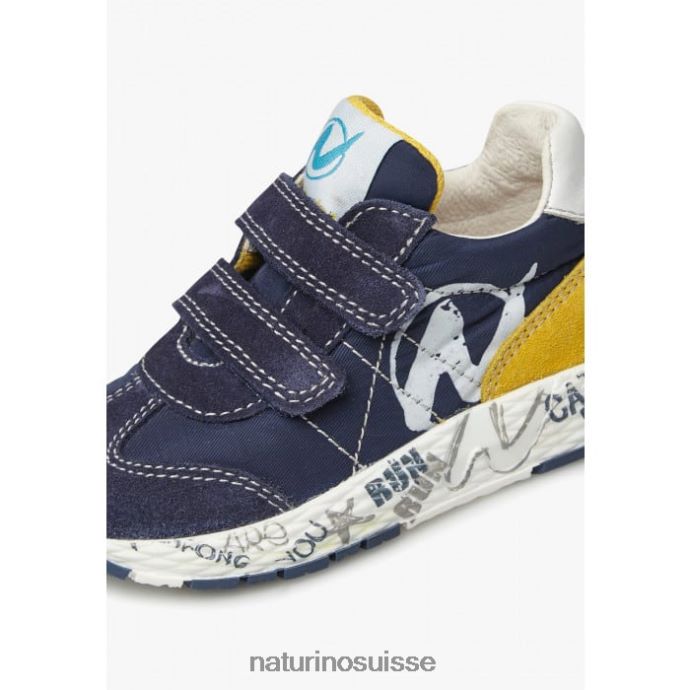enfants jesko vl. T88FLL504 Naturino baskets en daim et tissu technique marine