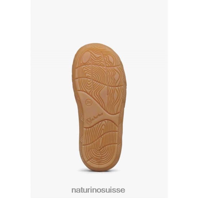 enfants koalitos T88FLL389 Naturino baskets en cuir nappa et daim Cognac