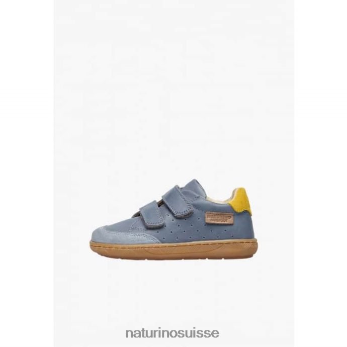 enfants koalitos T88FLL438 Naturino baskets en cuir nappa et daim bleu clair
