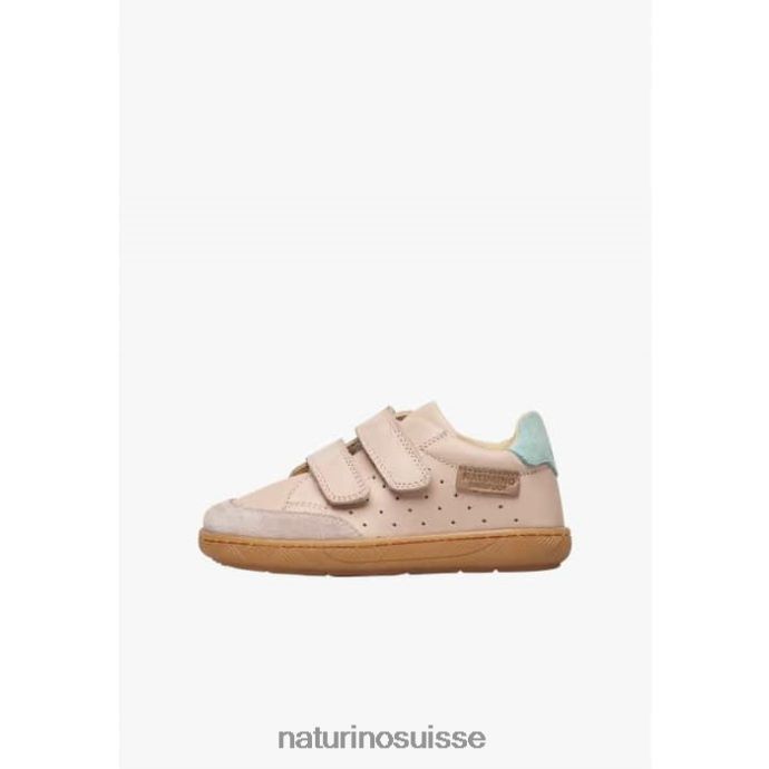 enfants koalitos T88FLL481 Naturino baskets en cuir nappa et daim rose