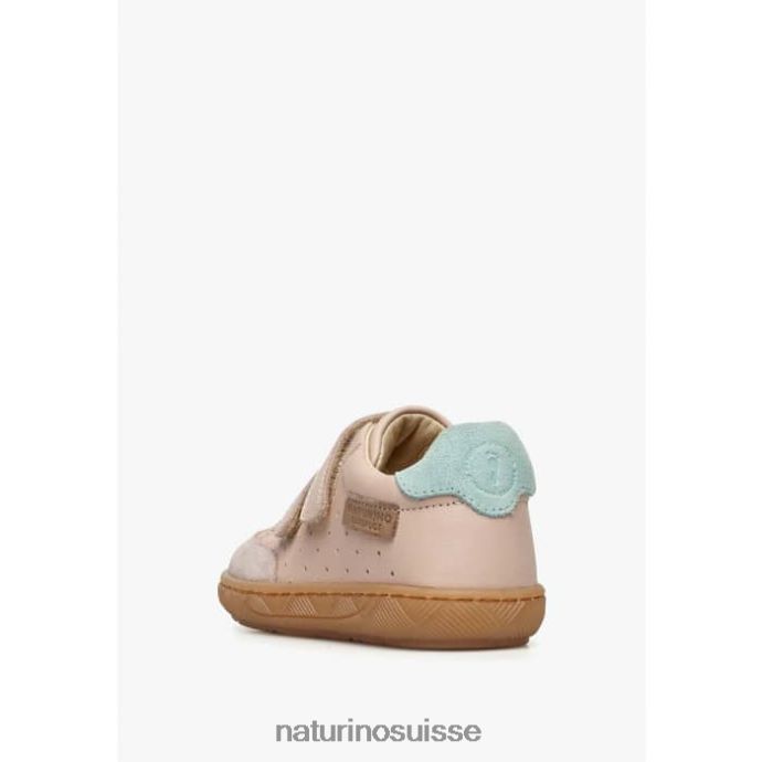 enfants koalitos T88FLL481 Naturino baskets en cuir nappa et daim rose
