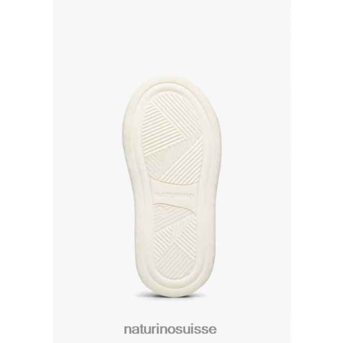enfants kozuc vl T88FLL405 Naturino baskets en cuir et daim blanc argenté