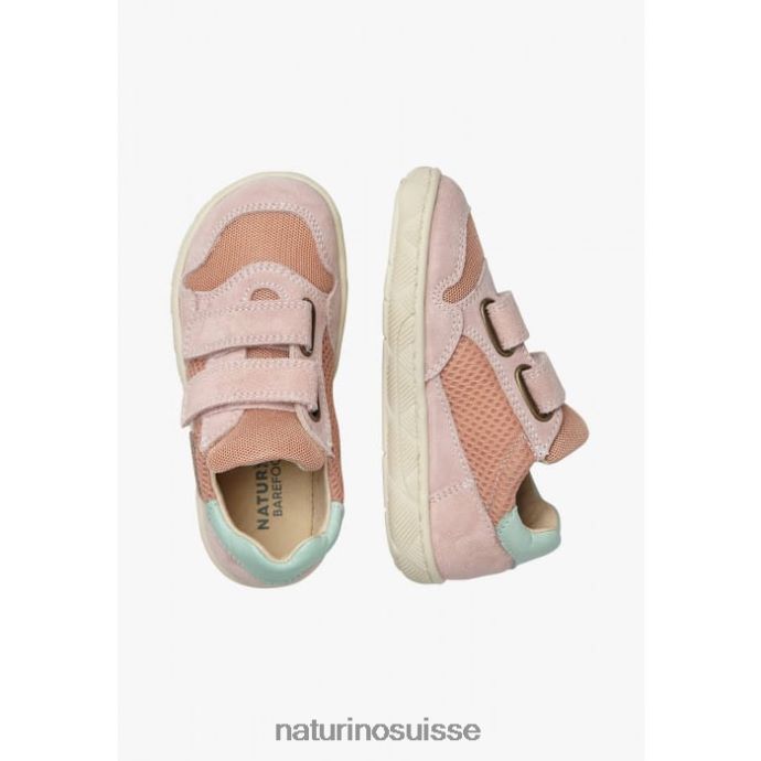 enfants lilox vl T88FLL514 Naturino baskets en daim et tissu rose
