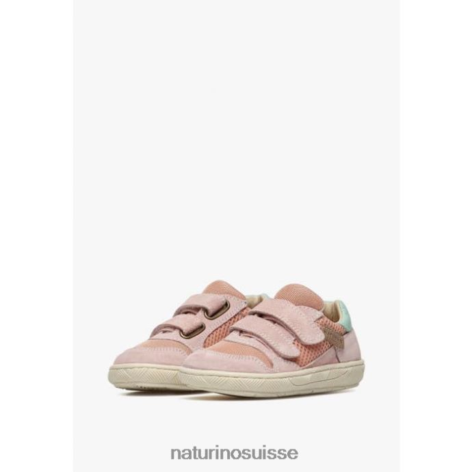 enfants lilox vl T88FLL514 Naturino baskets en daim et tissu rose