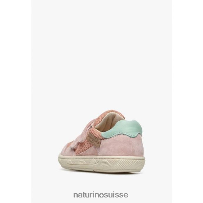 enfants lilox vl T88FLL514 Naturino baskets en daim et tissu rose