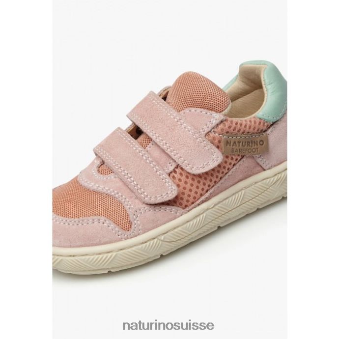 enfants lilox vl T88FLL514 Naturino baskets en daim et tissu rose
